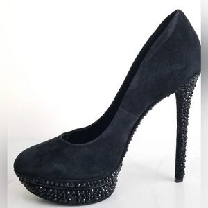 Brian Atwood François Crystal suede pump size 6 1/2